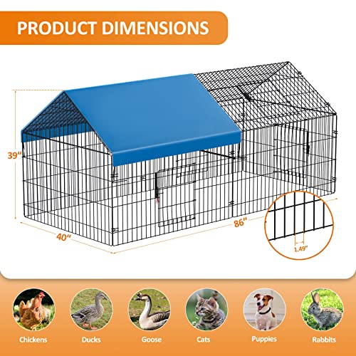 Metal Chicken Coop with Cover H19757