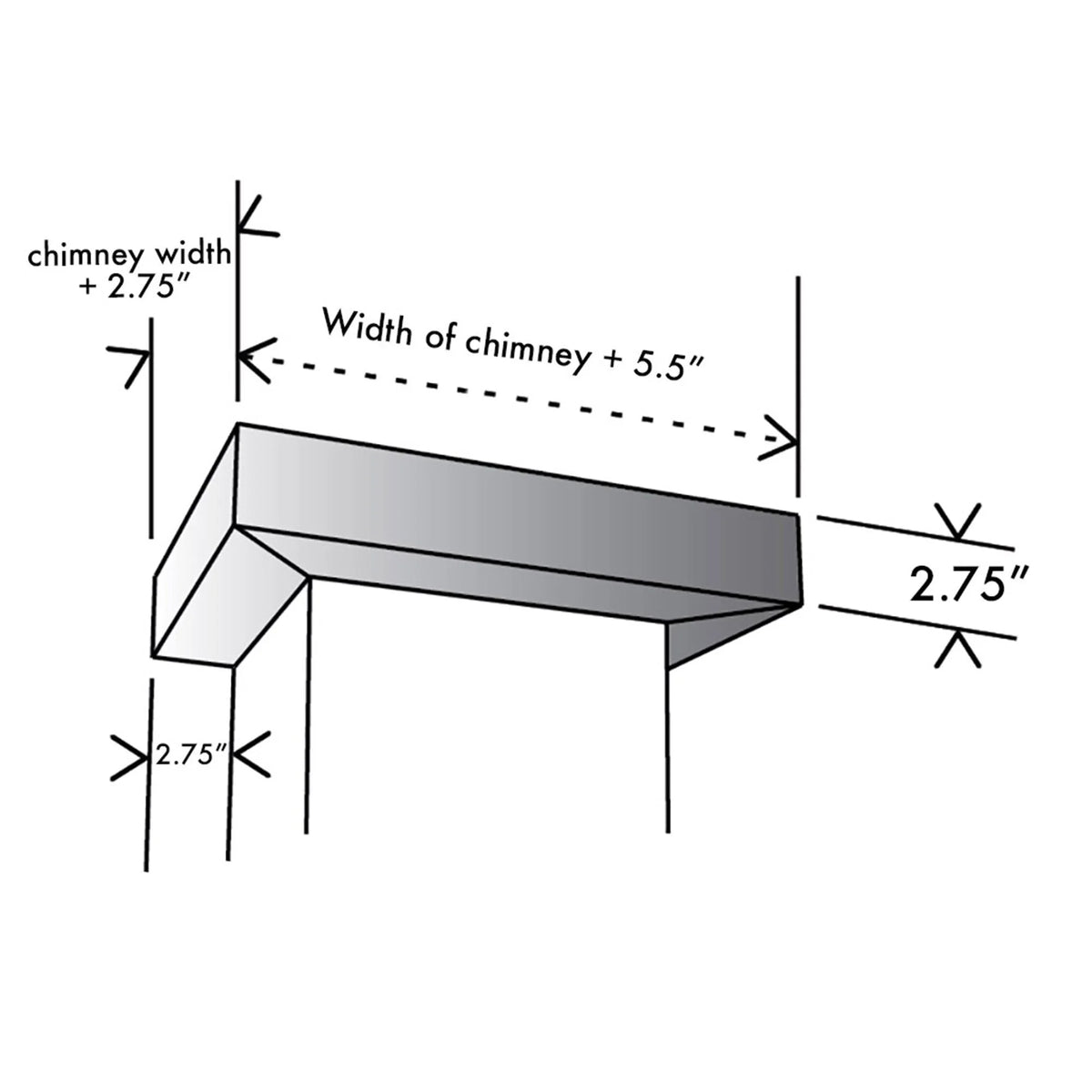 Crown Molding Profile for Wall Mount Range Hood K574842