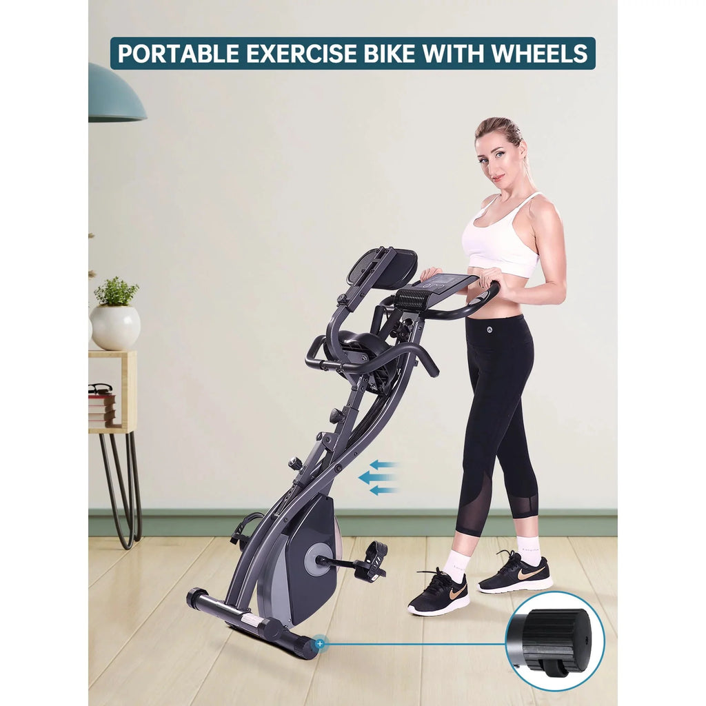 Folding Magnetic Stationary Exercise Bike E45463
