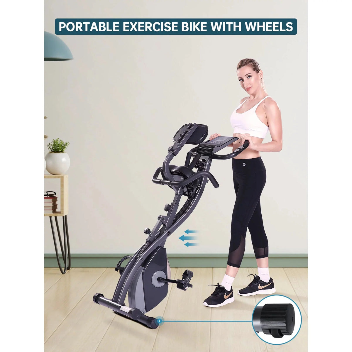 Folding Magnetic Stationary Exercise Bike E45463
