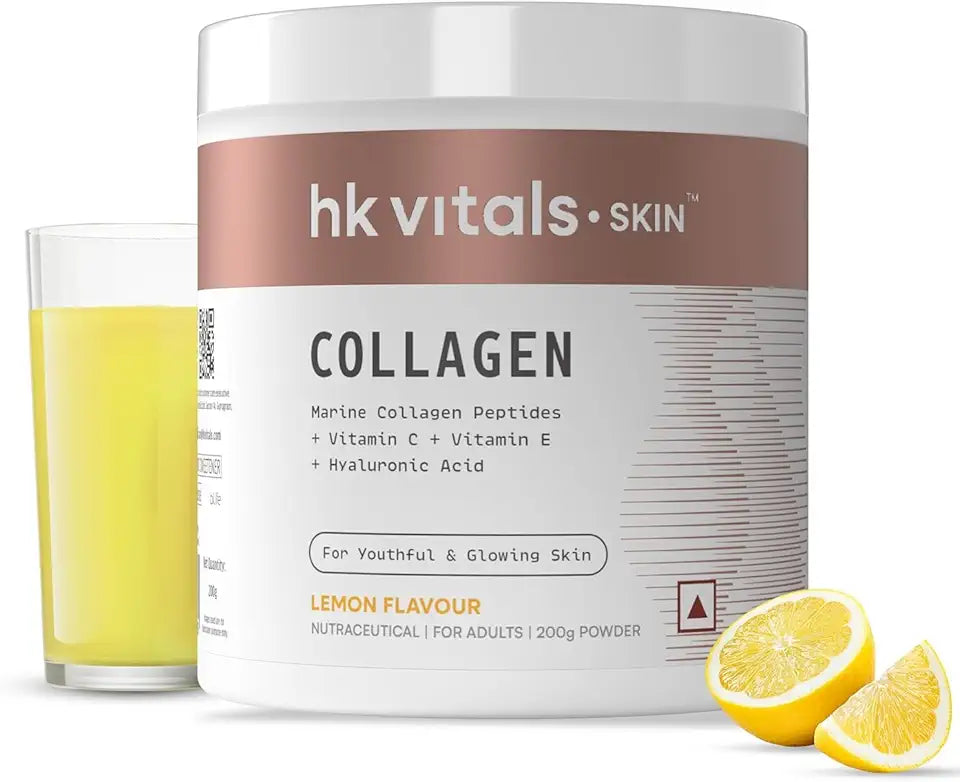 Marine Collagen Supplement Lemon 200g Vitamin C E Sodium Hyaluronate S3886