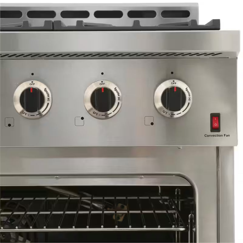 36 in. 5.5 cu. ft. Gas Range with Convection Oven in Stainless Steel R884532
