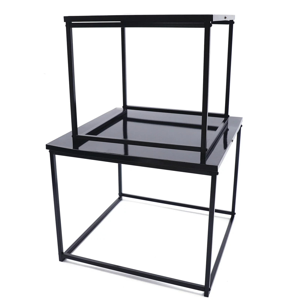 2pcs Black Metal Side Table G951294