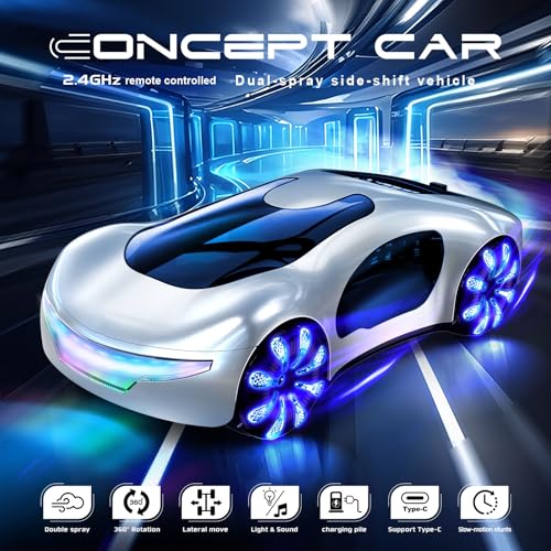 Remote Control Stunt Car with Light Spray & Sound U75589