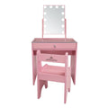 Pink Vanity Table with Mirror & Chair A137