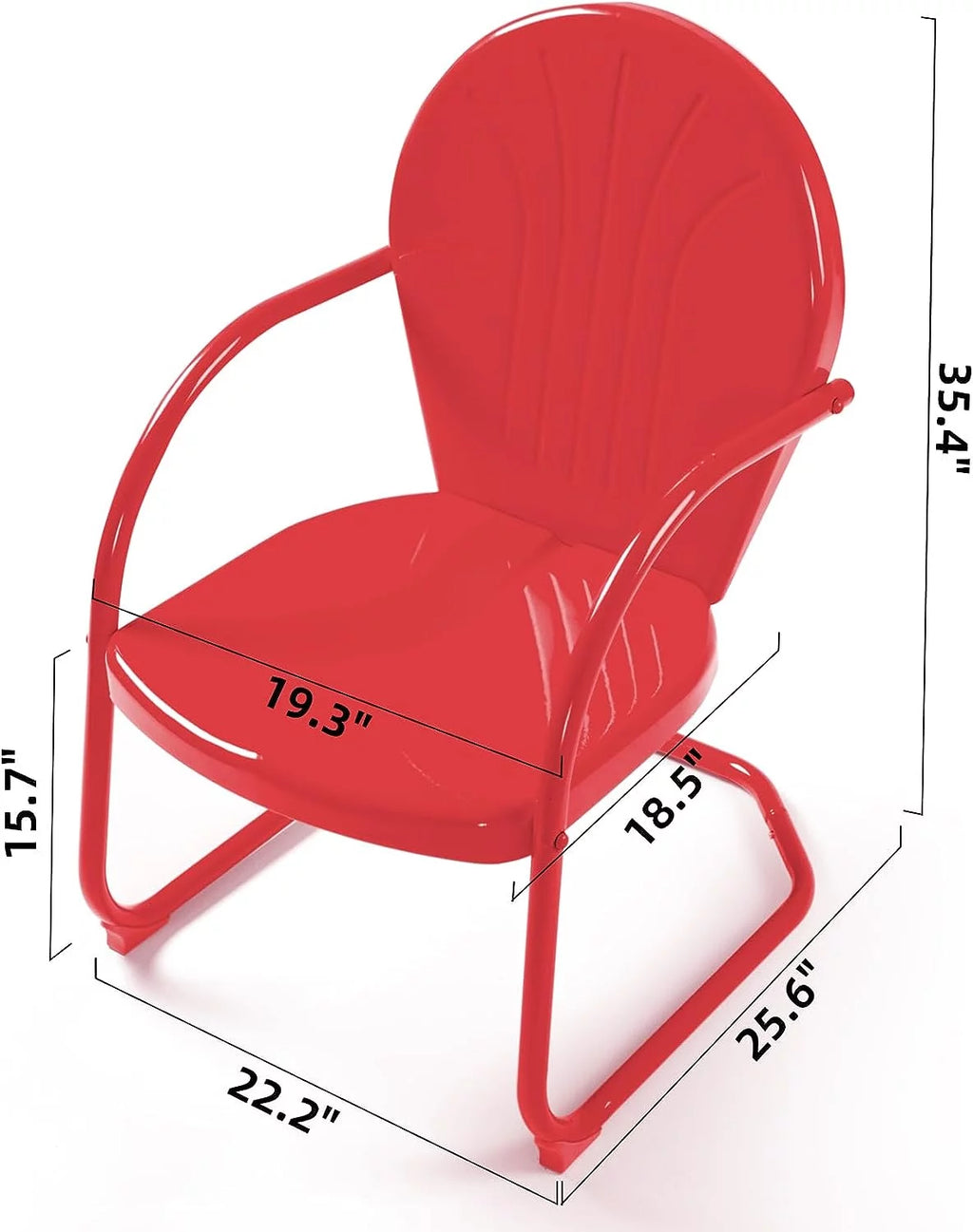 Set of 2 All Weather Metal Outdoor Chairs H4167