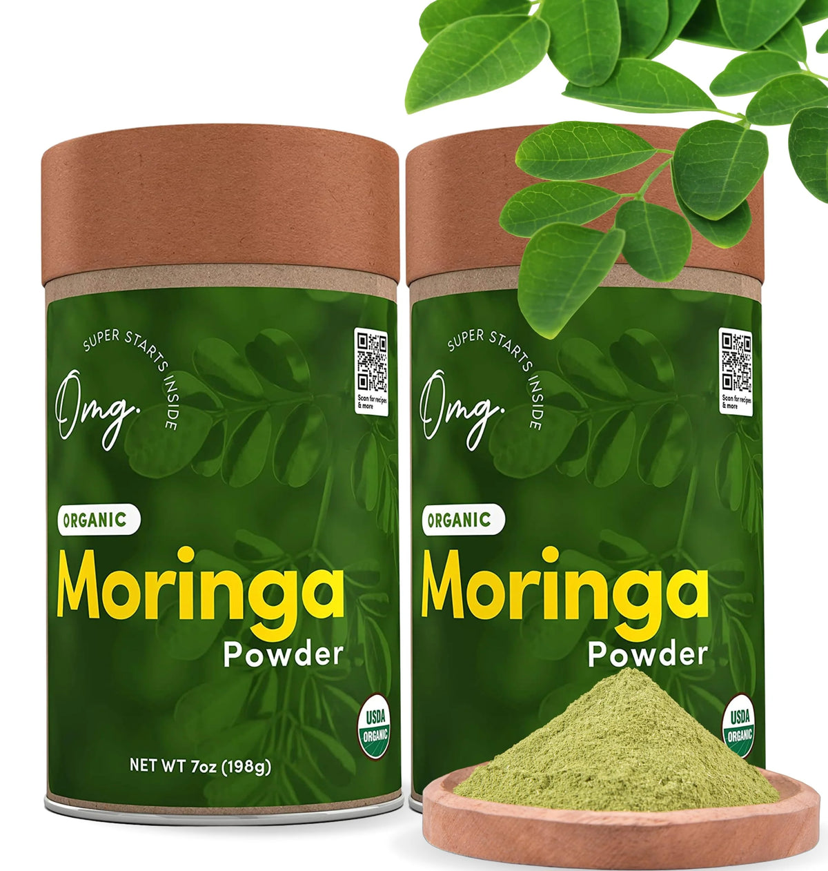 Organic Moringa Powder 7 Oz 2 Pack C206