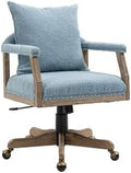 Boucle Office Desk Chair with Wheels Height Adjustable Swivel Y82358