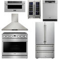 36 Gas Range, Range Hood, Refrigerator, Dishwasher, Microwave and Wine Cooler B4723