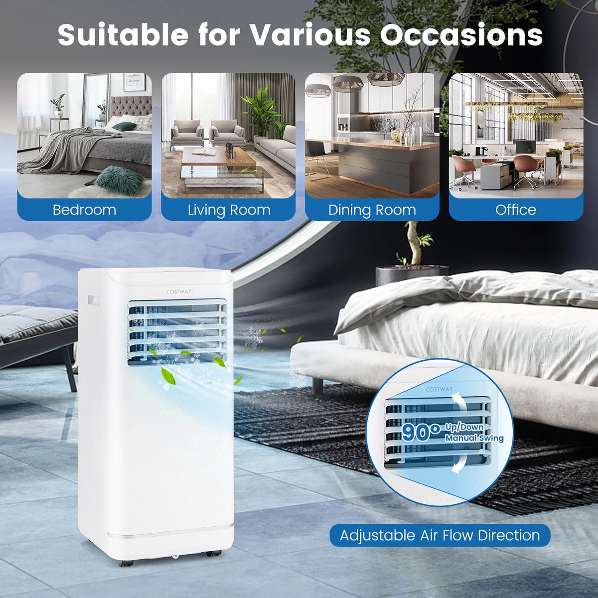 8000 BTU Portable Air Conditioner with Dehumidifier M90280