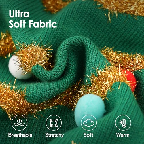 Dog Christmas Sweater with 3D Reindeer Pattern Knitted Pet Clothes B507