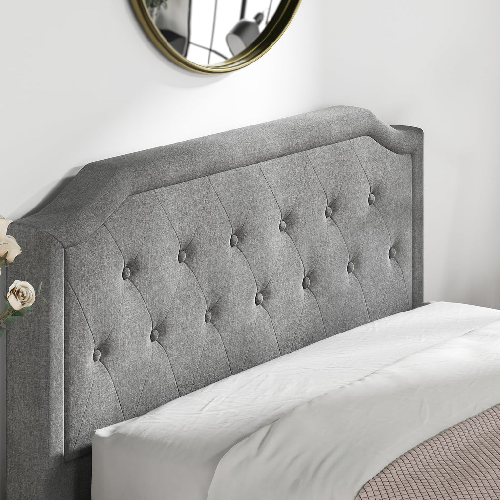 Queen Upholstered Platform Bed Frame E680962