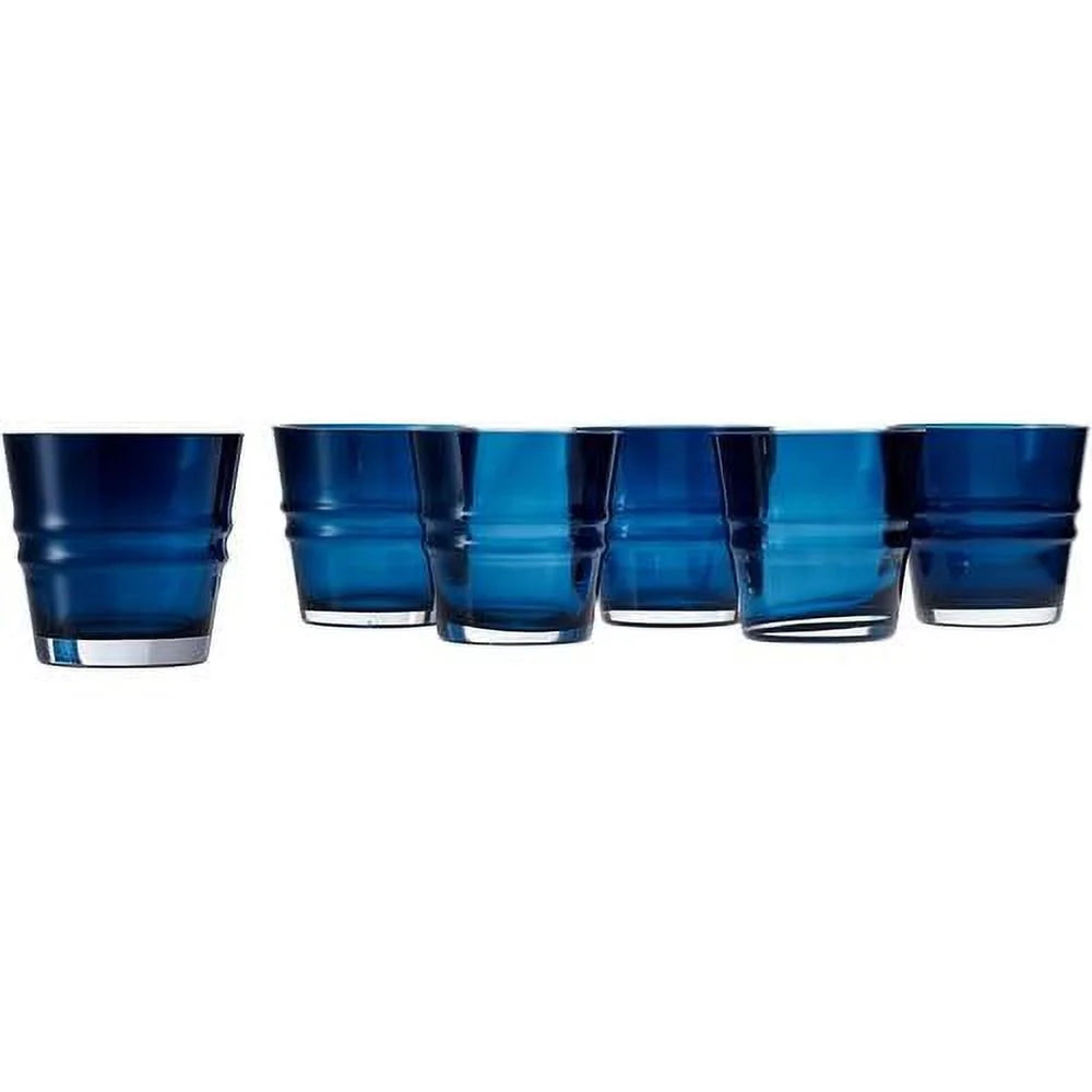 Navy Glass Set Of 6 J74918