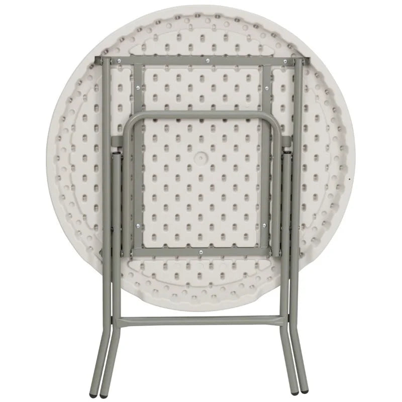 Round Granite White Plastic Folding Table Z11878