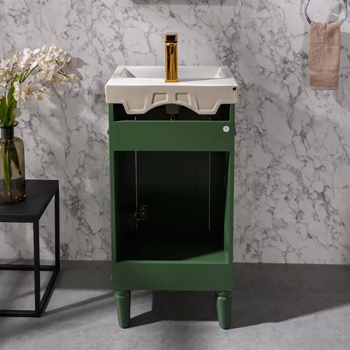 18" Green Sink Vanity M435
