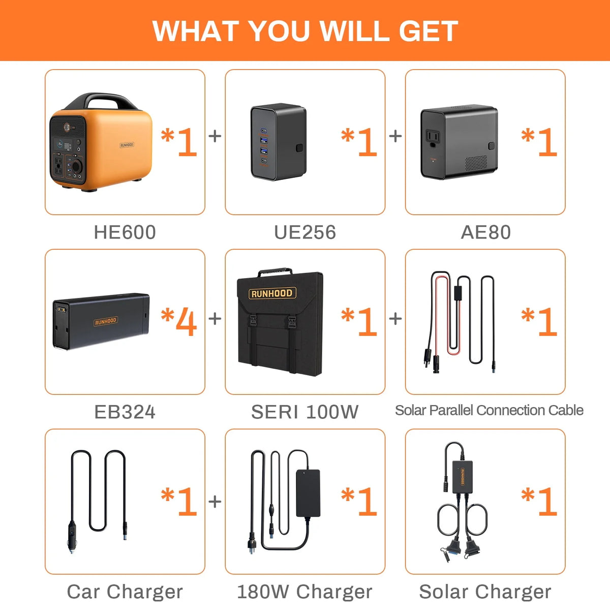 Portable Power Station 1296Wh Swappable Lithium Backup Batteries 600W AC Outlet Solar Generator R965964
