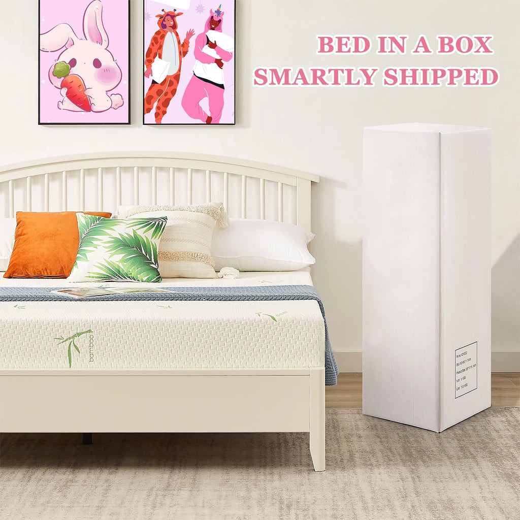 8 Inch Green Tea Gel Memory Foam Queen Mattress D612