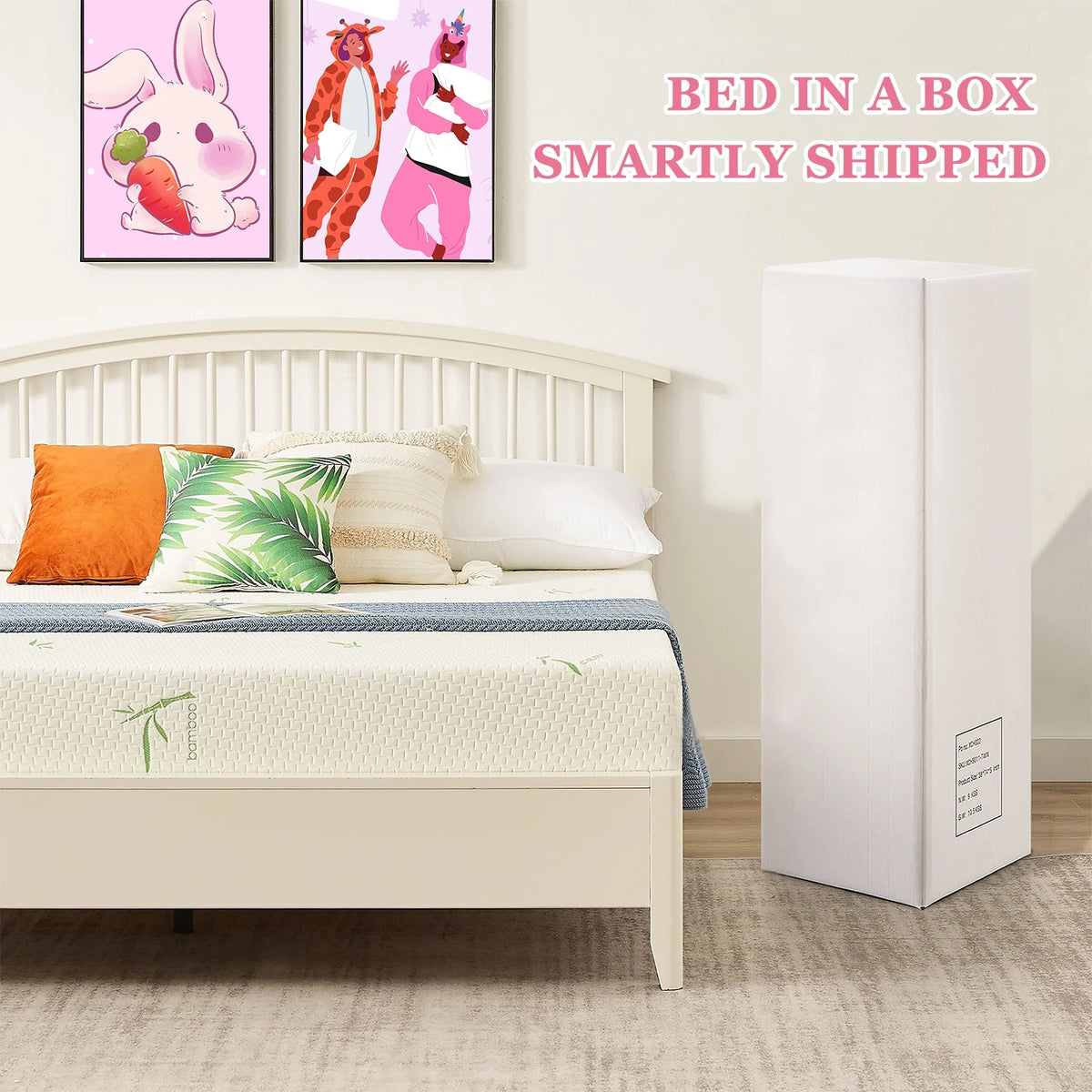 8 Inch Green Tea Gel Memory Foam Queen Mattress D612