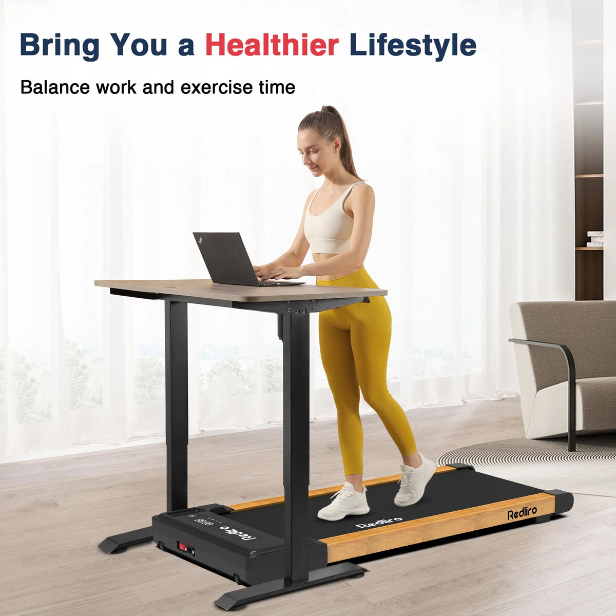 White Walking Pad Treadmill U47157