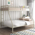 Black Twin over Full Metal Bunk Bed with Ladders J48683