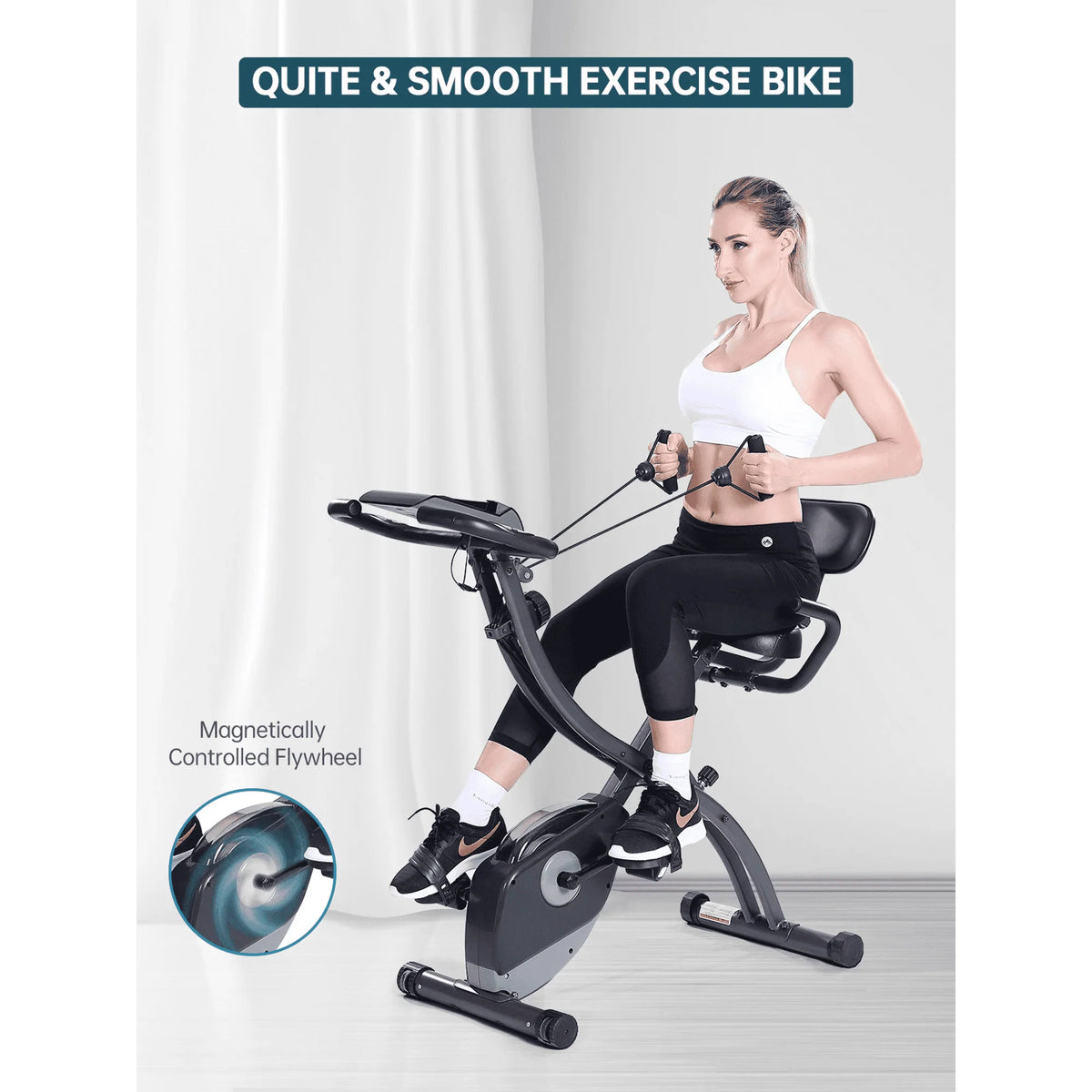 Folding Magnetic Stationary Exercise Bike E45463