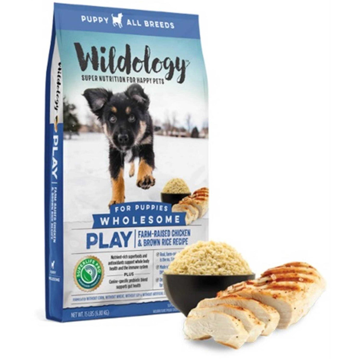 Farm-Raised Chicken & Brown Rice Recipe Puppy Food T91626