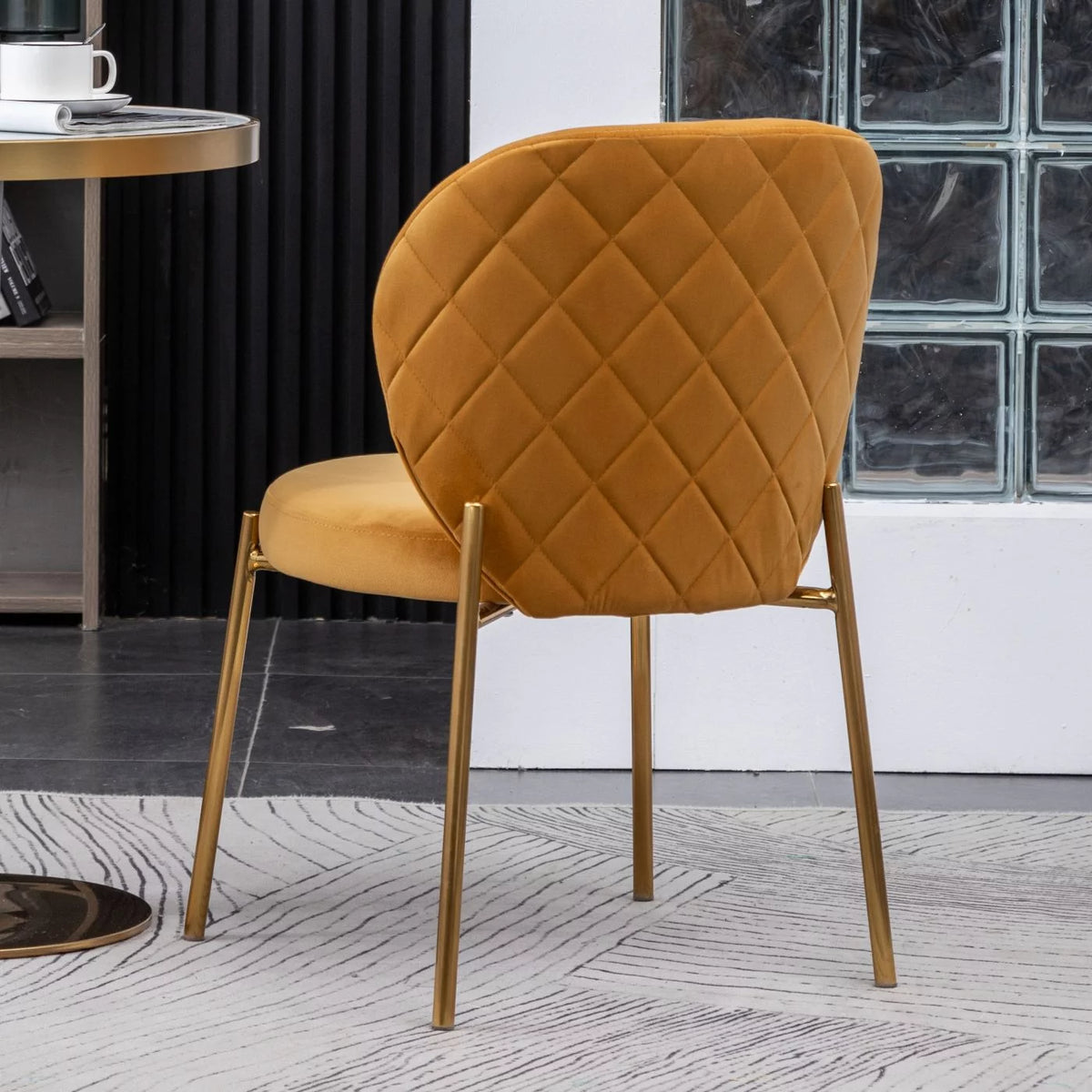 White 3-Piece Round Dining Table with 2 Chairs B425