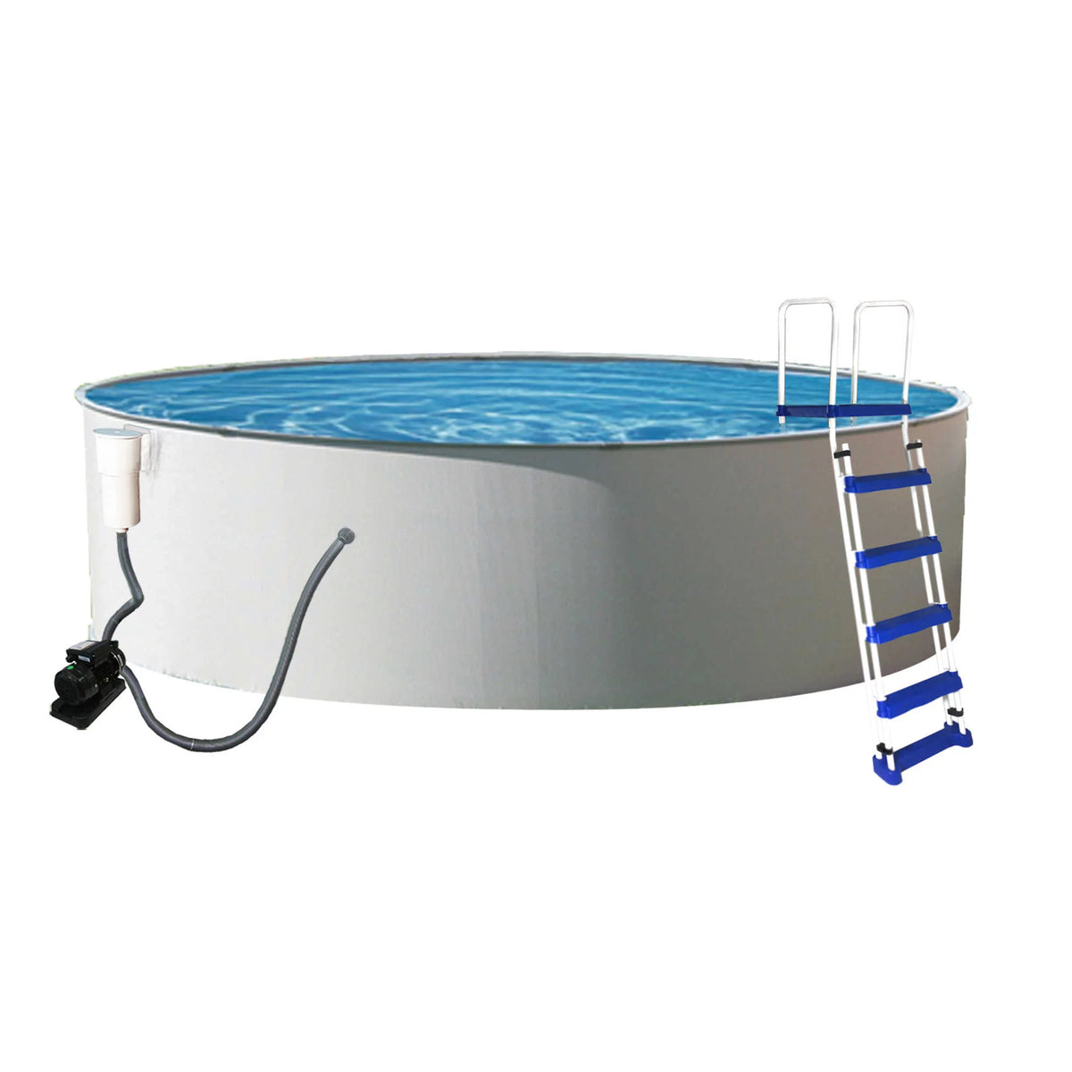 15 Ft Round 52 In Deep Metal Wall Swimming Pool F436