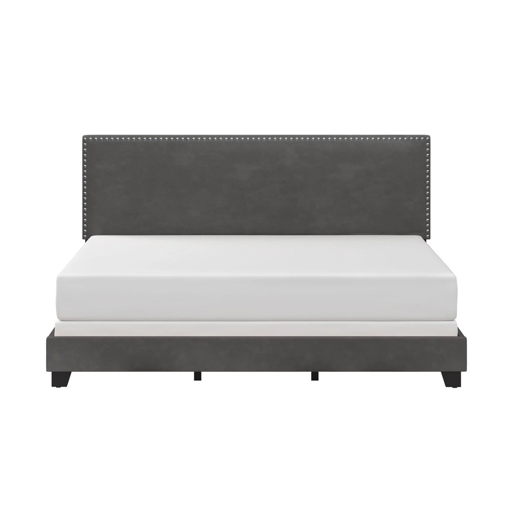 Charcoal Fabric Upholstered Queen Bed M67974