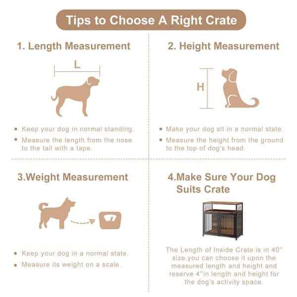 41 in. Heavy Duty Dog Crate Furniture V39309