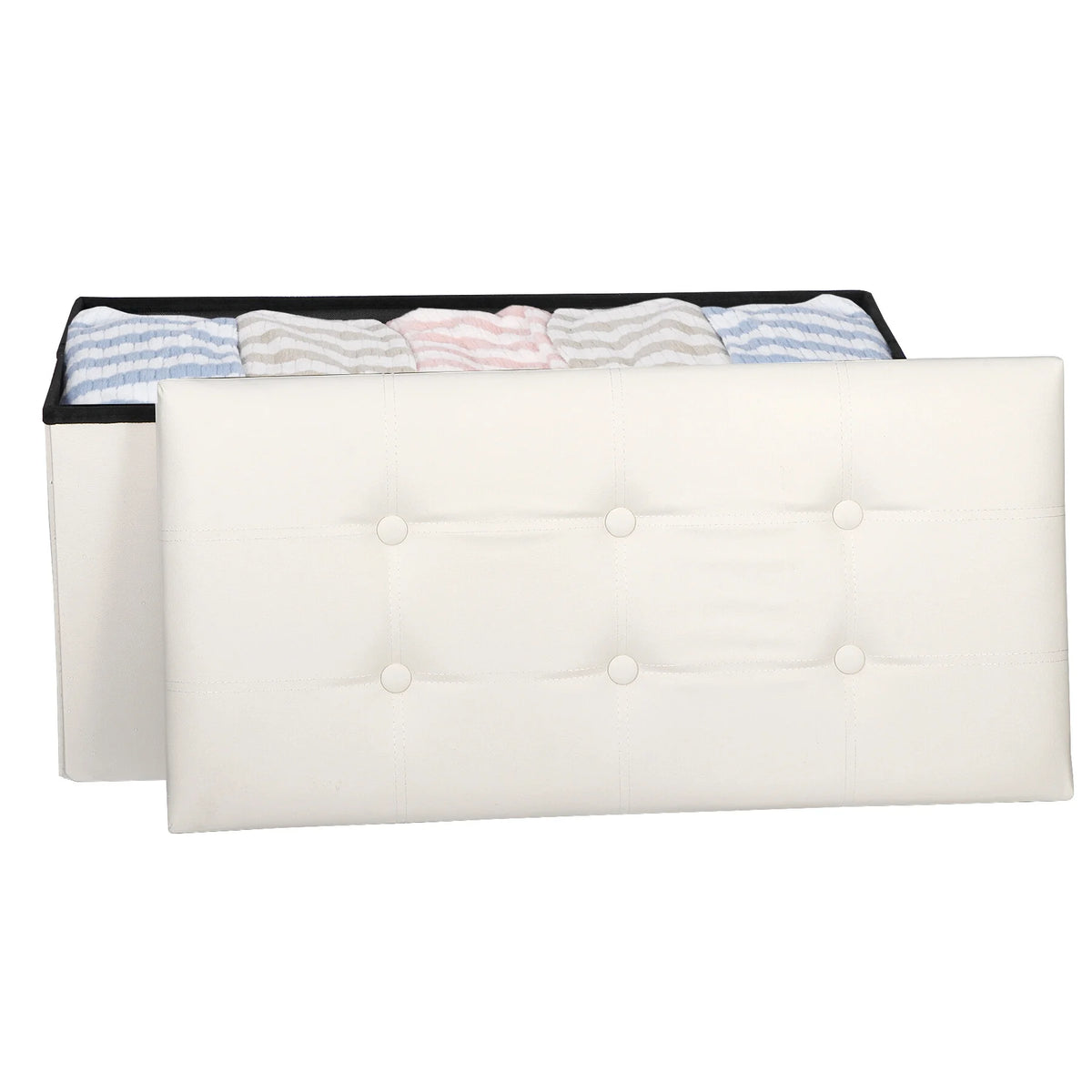 30'' Leather Storage Ottoman Bench M660314