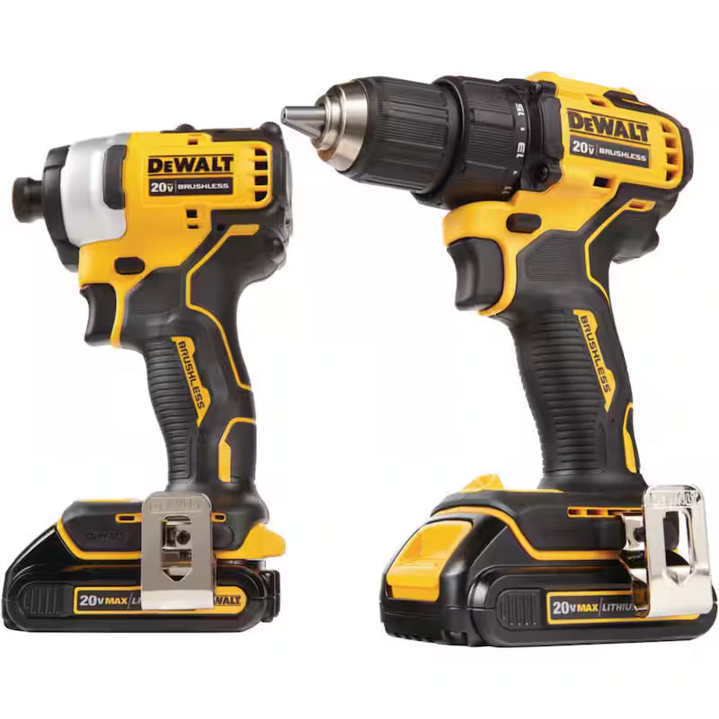 Cordless Brushless Compact Drill Impact 2 Tool Combo Kit V10585