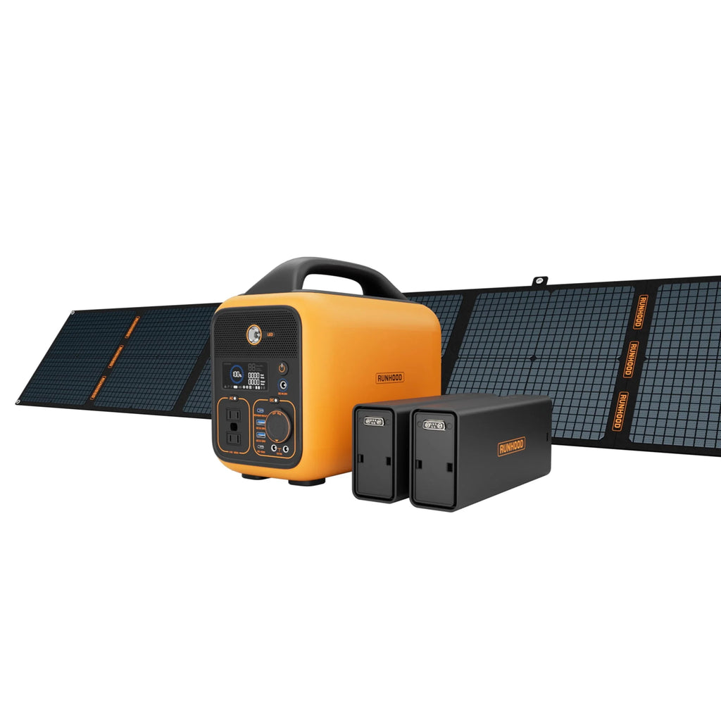 Portable Power Station 1296Wh Swappable Lithium Backup Batteries 600W AC Outlet Solar Generator R965964