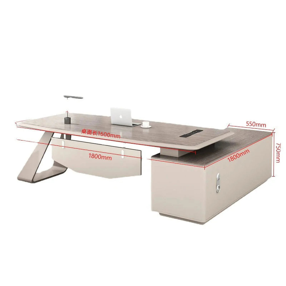 L Shaped Height Adjustable Computer Desk J330373