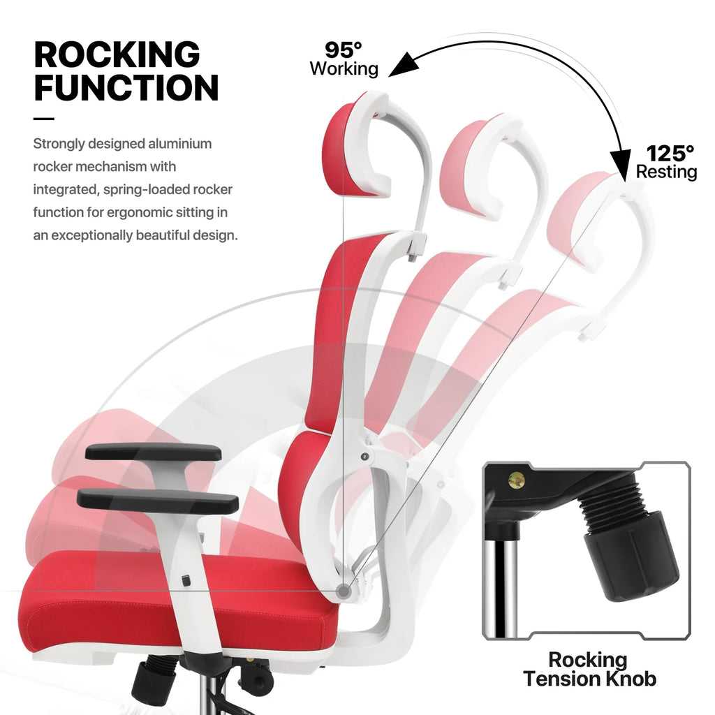Computer Desk & Chair Set Adjustable Swivel Office Chair L Shaped Writing Table Workstation with Monitor Stand Red X77951