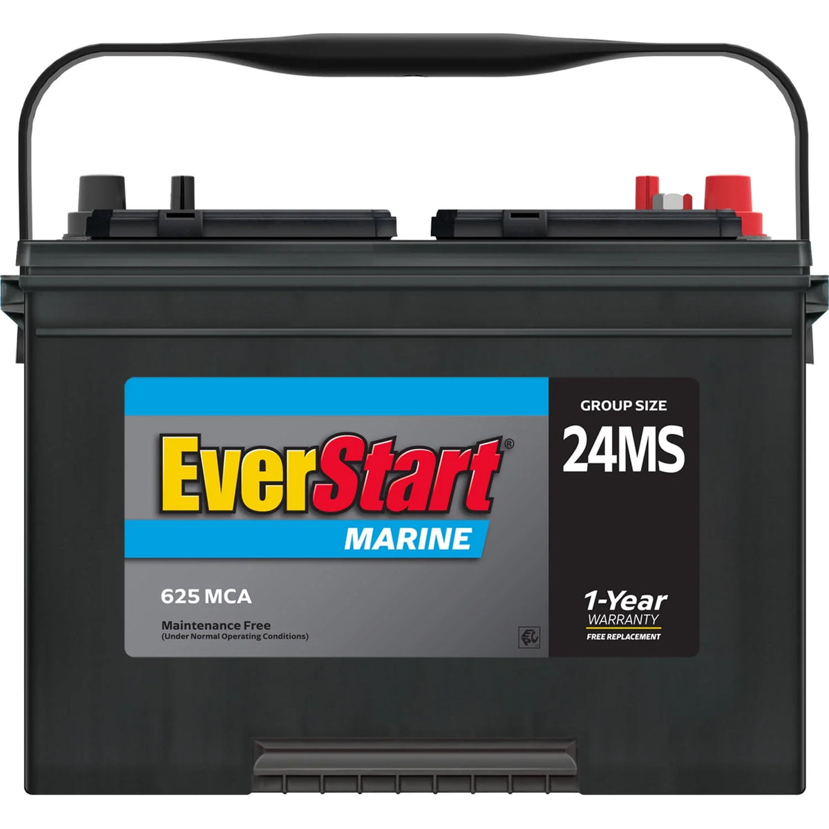 Lead Acid Marine Starting Battery Group Size 24MS 12 Volt 1000 MCA Q6614