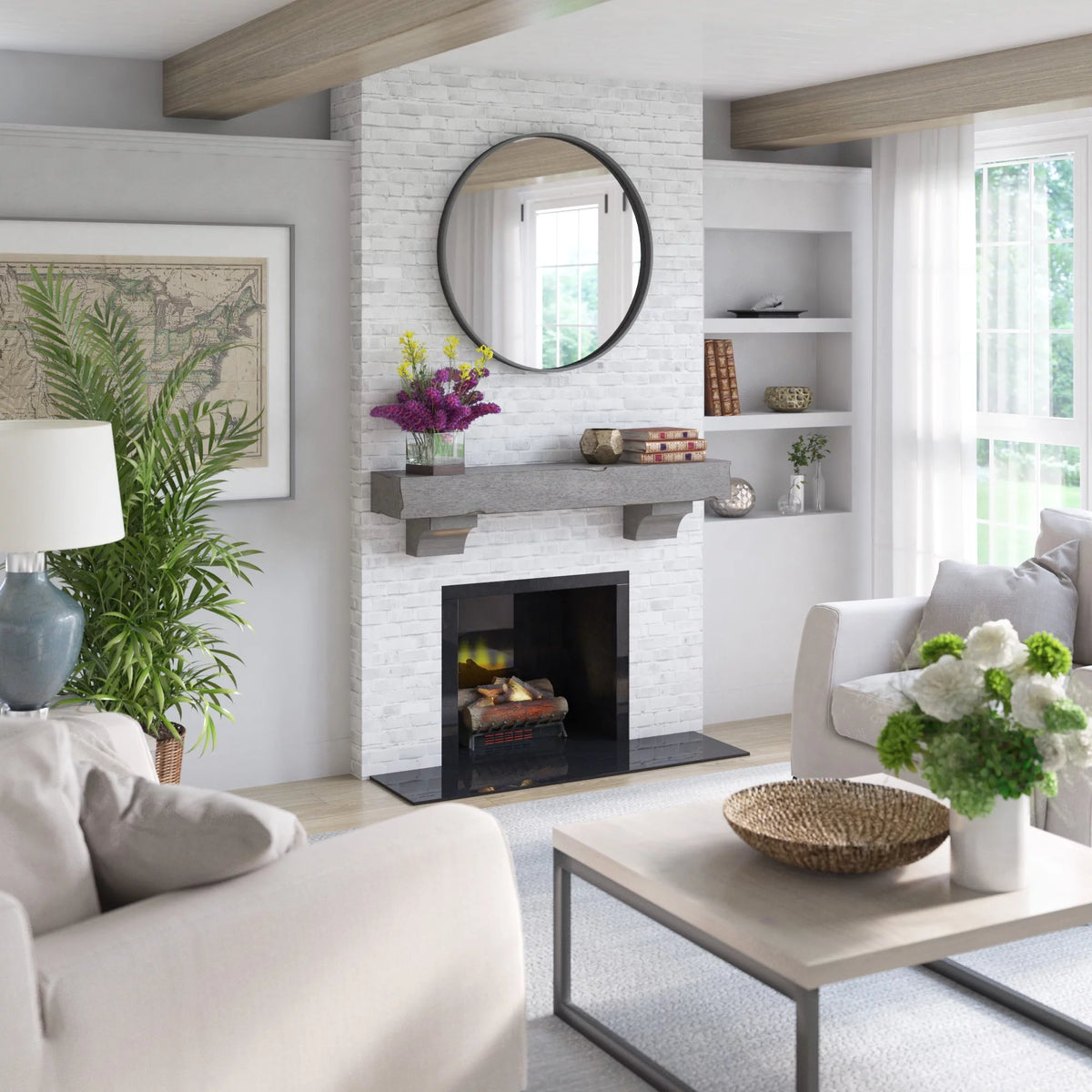 48" Mantel Shelf with Corbels M393033