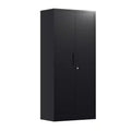 Black Metal Garage Storage Cabinet with Double Handle I30549