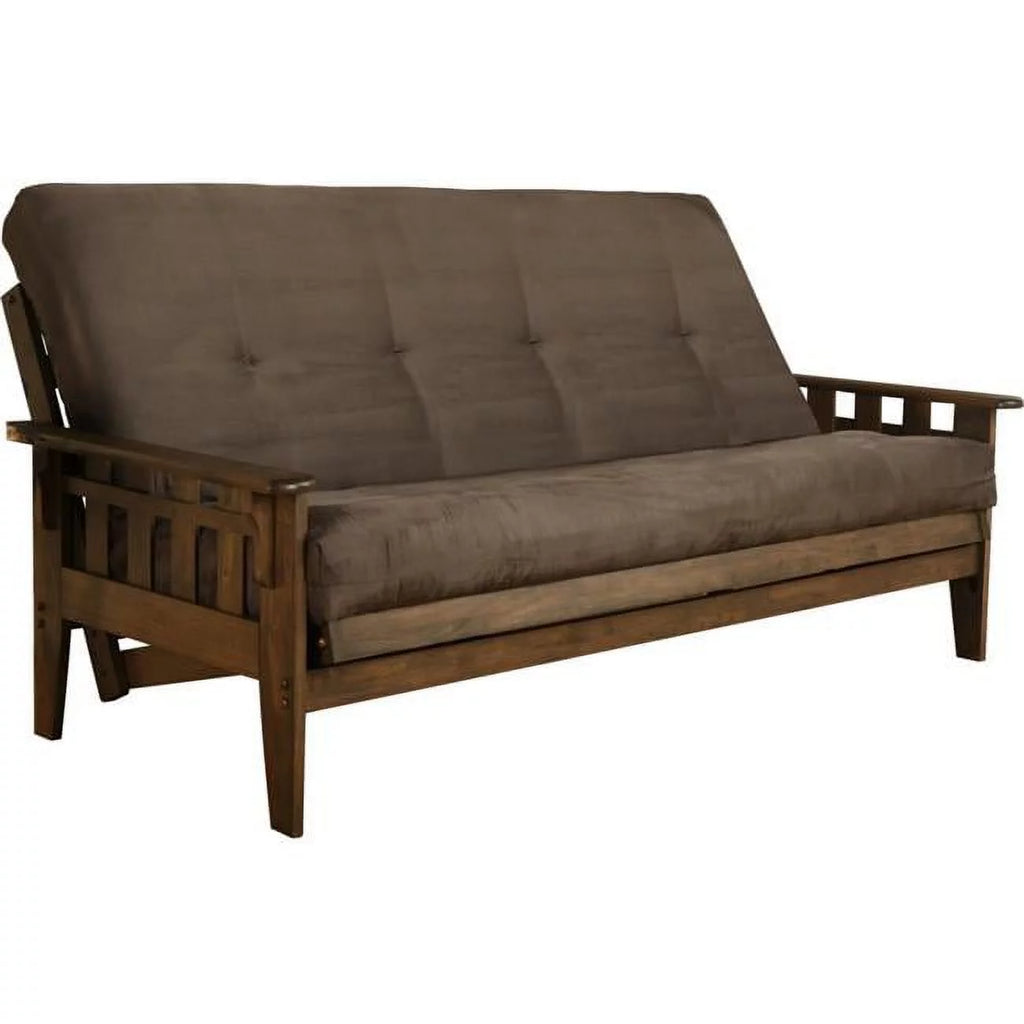 Gray Suede Fabric Mattress with Frame L58479