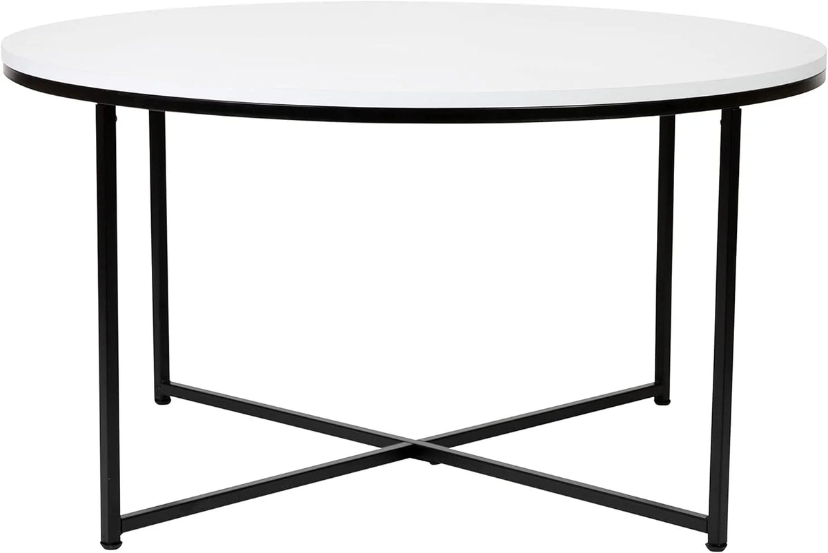 Modern Coffee Table with Black Metal Frame S2651
