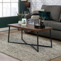 Metal Coffee Table, Grand Walnut Finish Q40880