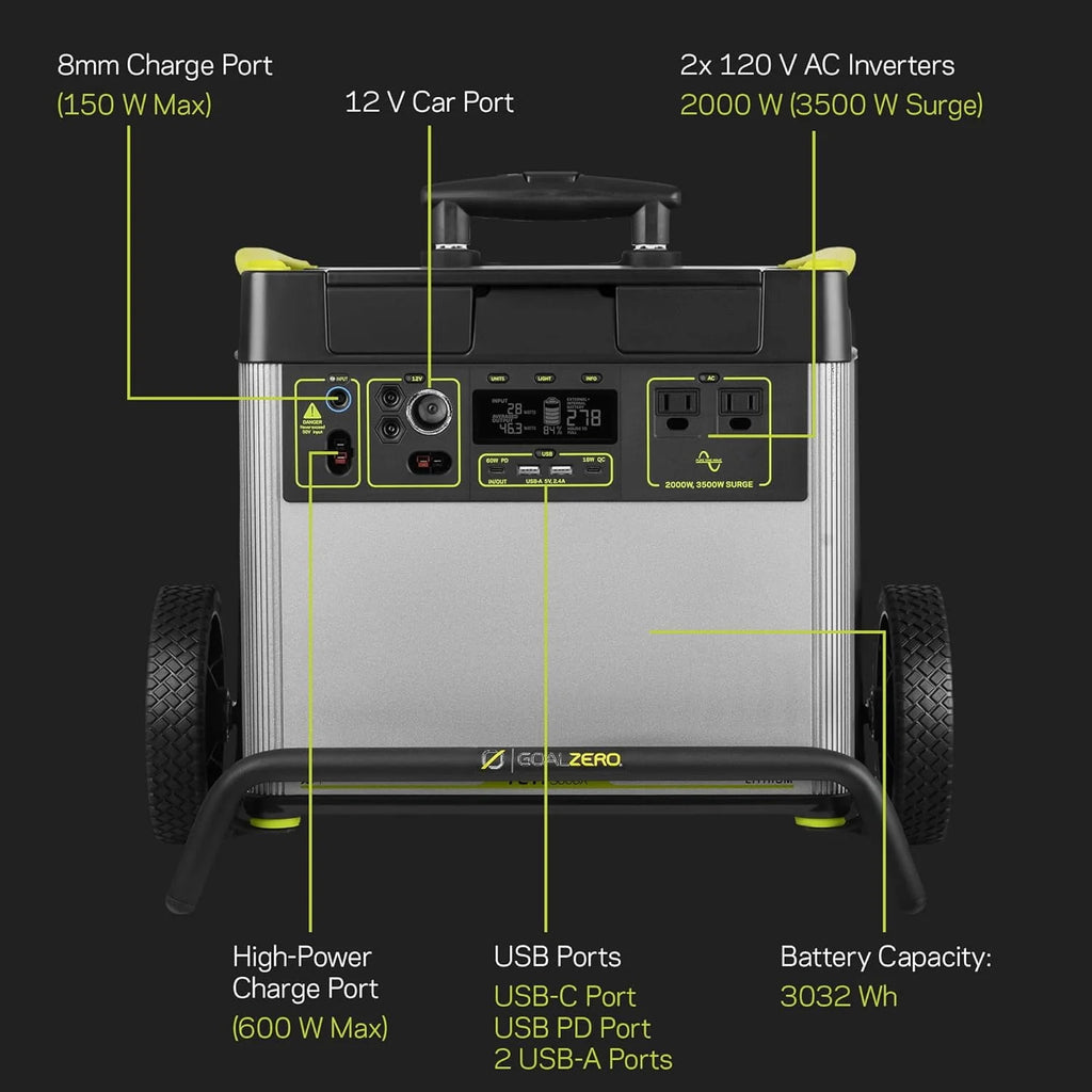 Portable Power Station 2982Wh Lithium Battery 2000 Watt K465712