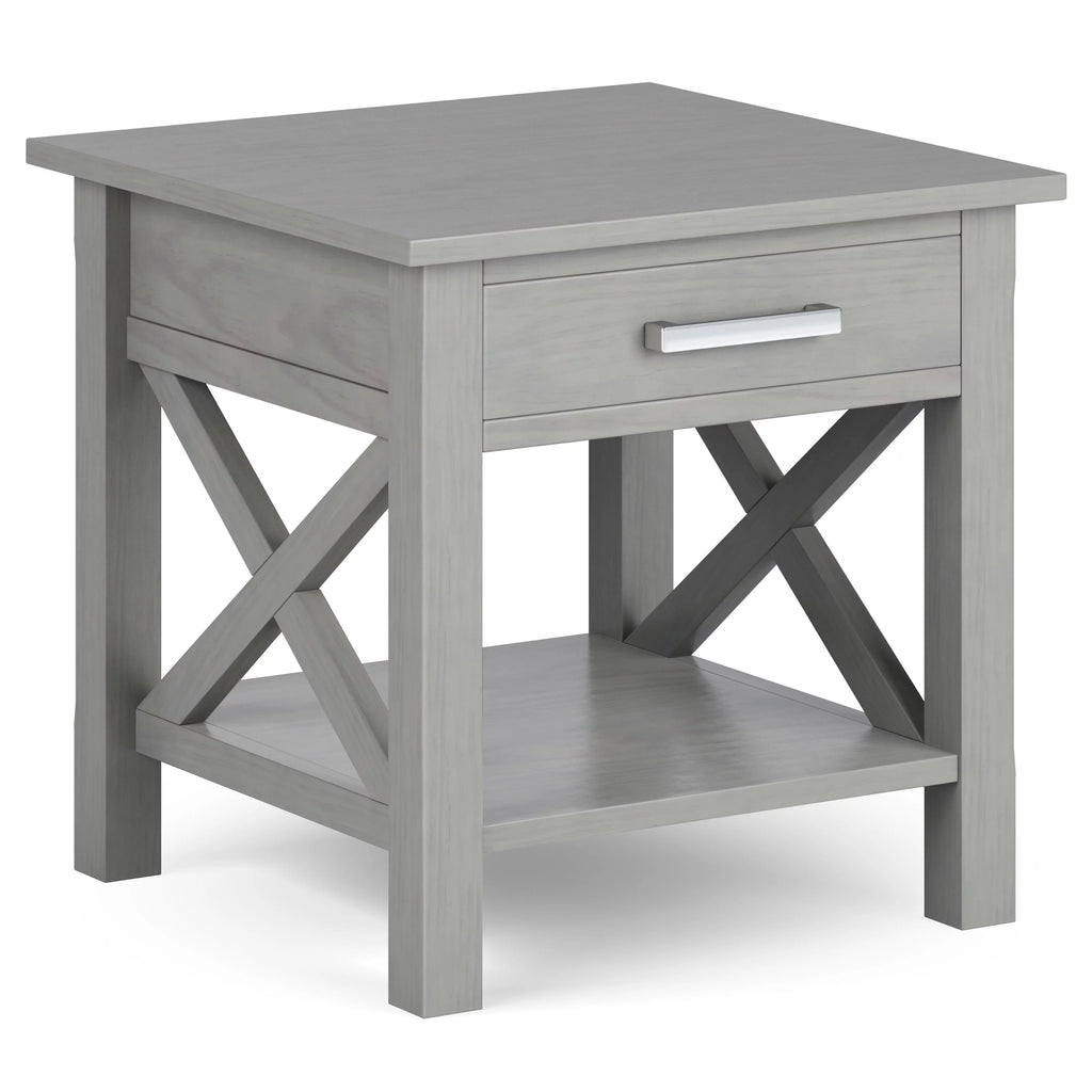 Fog Gray Square End Side Table S459