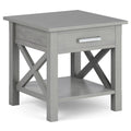 Fog Gray Square End Side Table S459