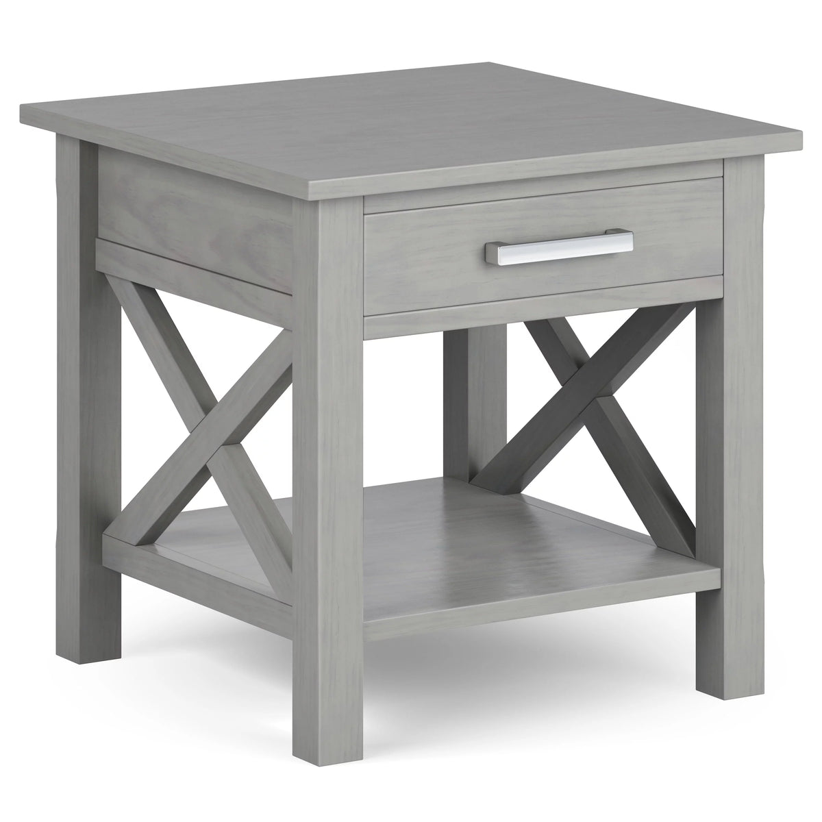 Fog Gray Square End Side Table S459