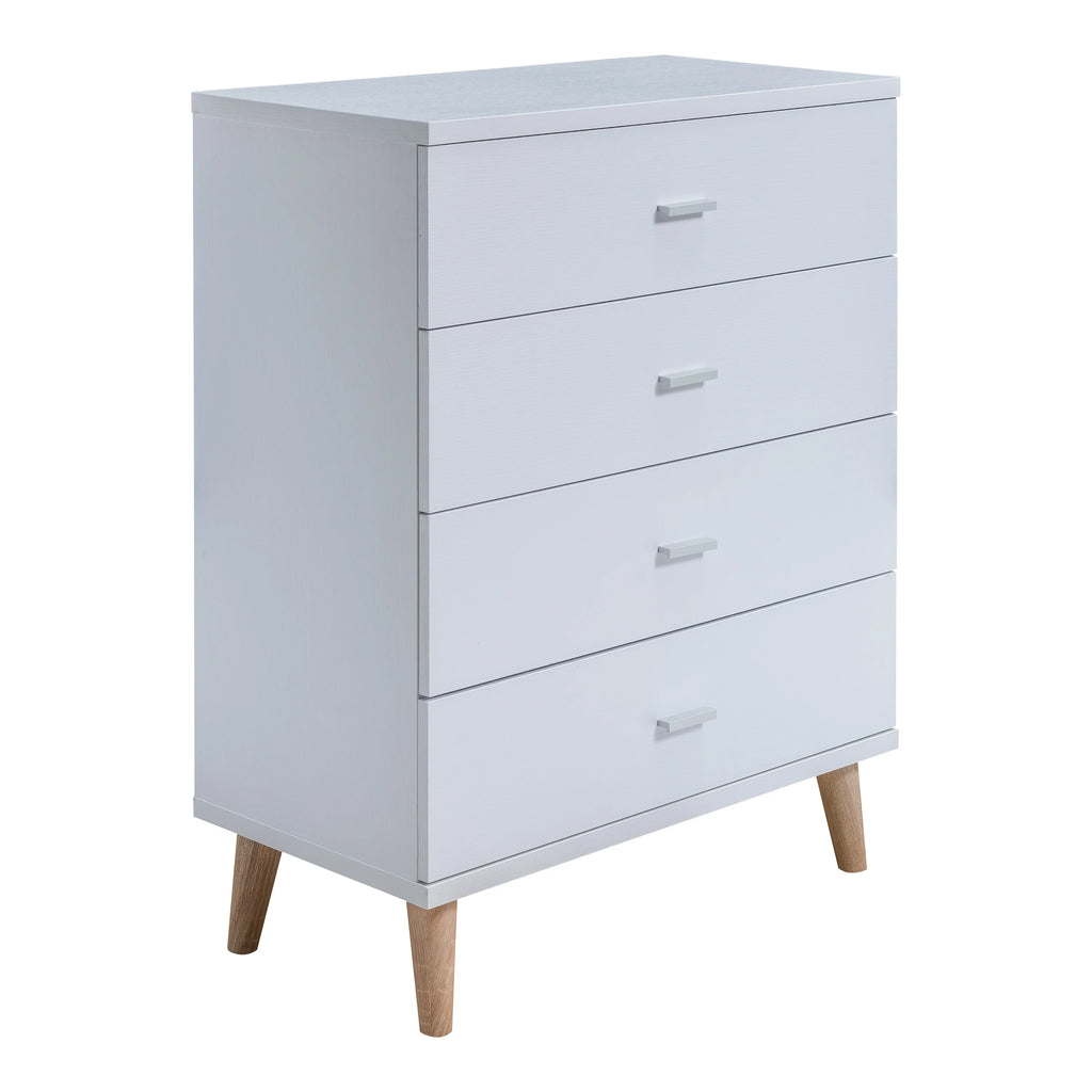 White 4-Drawer Wood Chest M900636