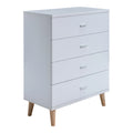 White 4-Drawer Wood Chest M900636