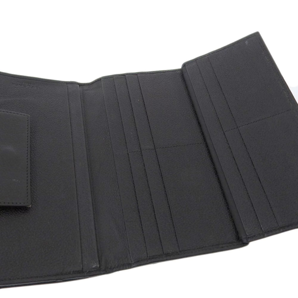 Pre-Owned Black Leather Long Wallet H90299