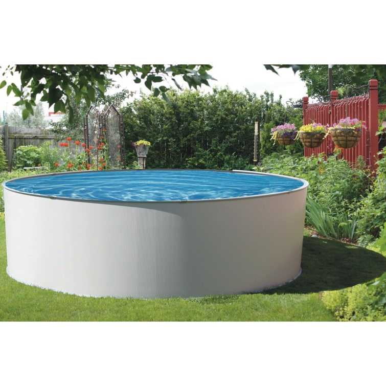 15 Ft Round 52 In Deep Metal Wall Swimming Pool F436