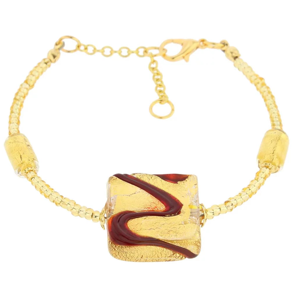 Murano Glass Red Bracelet K62031